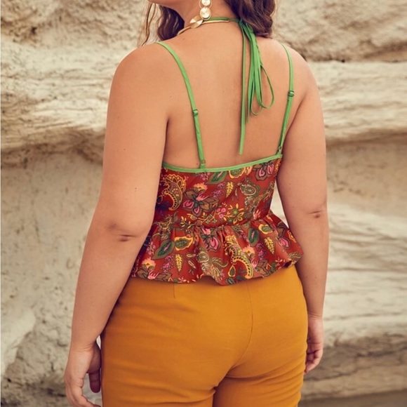 SALE!! NWOT Cami Crop Top, Curve 2XL, SHEIN Spaghetti Strap Sexy, Green - Picture 13 of 16